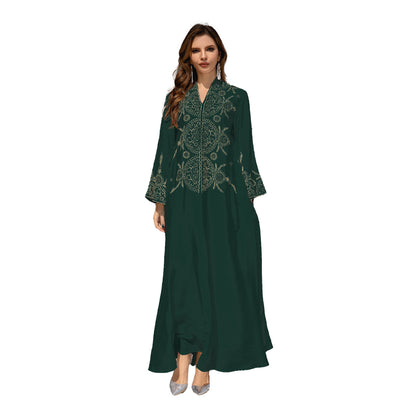 Europe, America, cross-border Muslim women's robes, Middle East, Dubai clothing, abaya embroidered robes, evening dresses, foreign trade