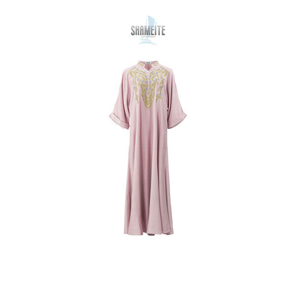 Foreign trade cross-border muslim middle east robe women embroidered abaya dress dubai women muslim wholesale 