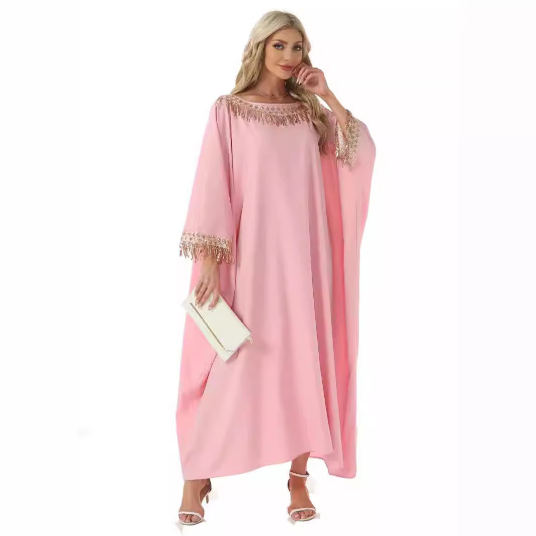 Middle East Women's Clothing Arabian Dress Robe European and American Large Size Elegant Dress Cross-border Wholesale 