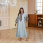 Middle East Muslim rope embroidered robe women's clothing Dubai Turkey abaya women's robe light luxury evening dress foreign trade 