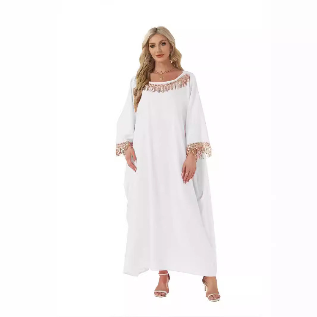 Middle East Women's Clothing Arabian Dress Robe European and American Large Size Elegant Dress Cross-border Wholesale 