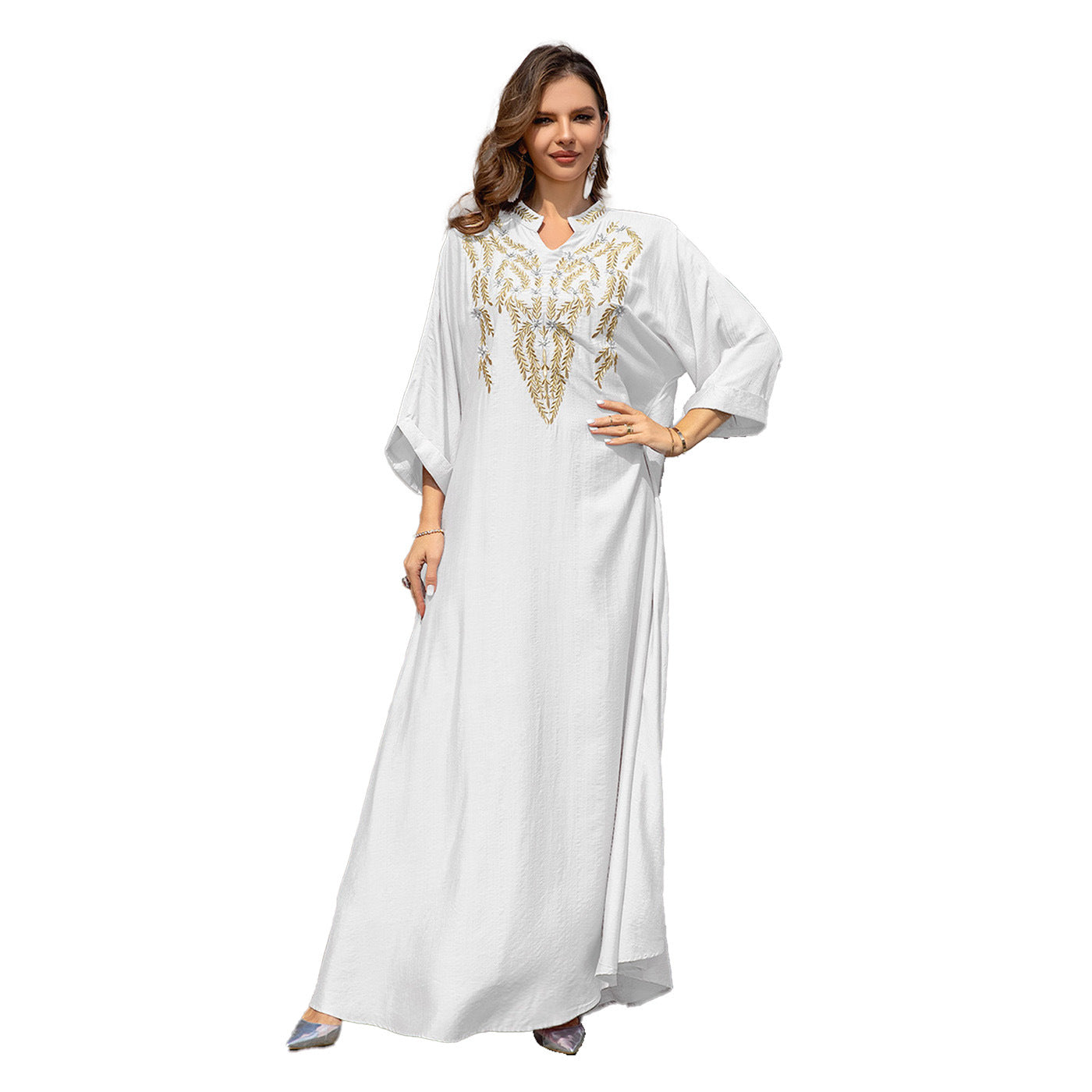 Foreign trade cross-border muslim middle east robe women embroidered abaya dress dubai women muslim wholesale