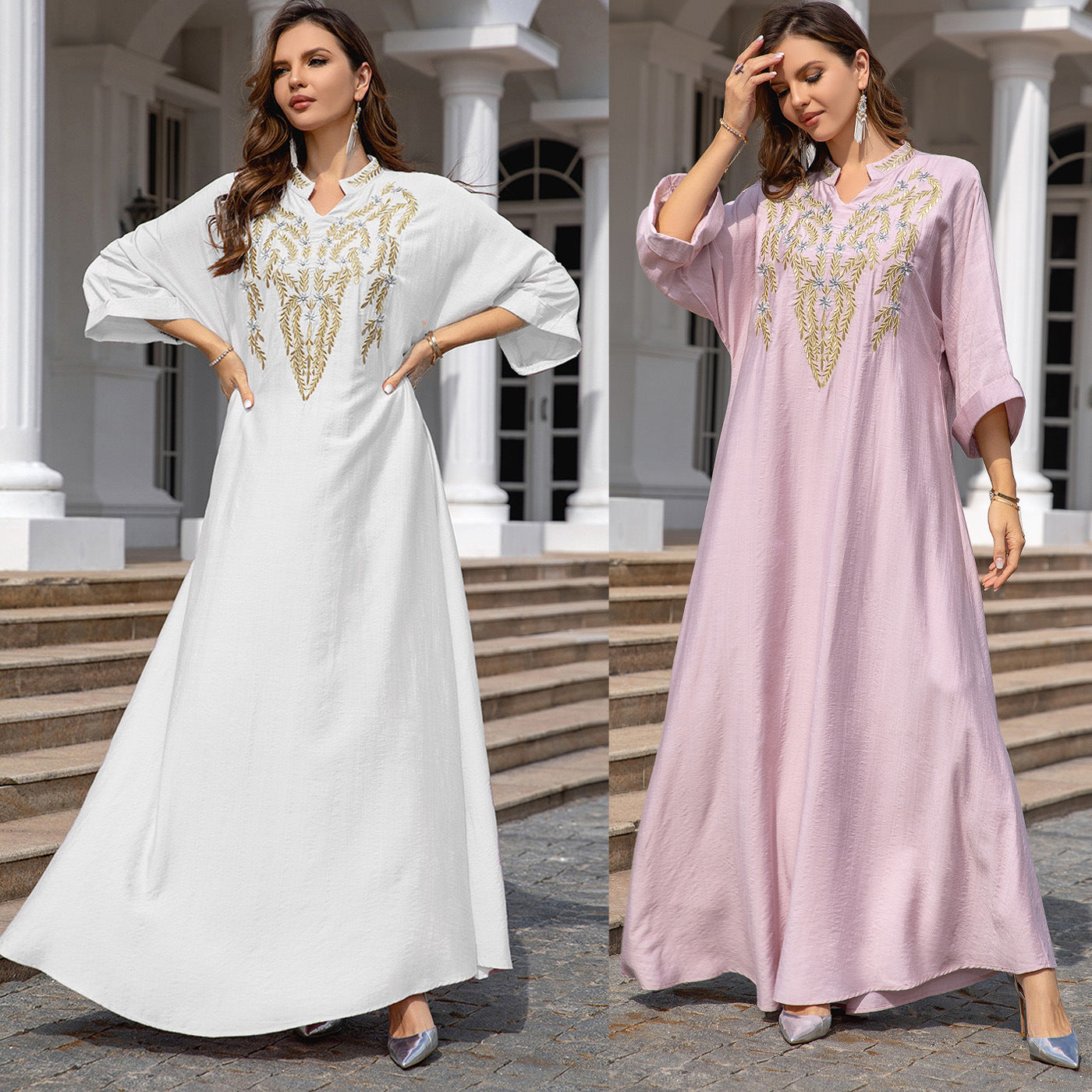 Foreign trade cross-border muslim middle east robe women embroidered abaya dress dubai women muslim wholesale 