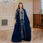 Cross-border INS Amazon Middle East Muslim embroidered robe abaya light luxury evening dress two-piece dress