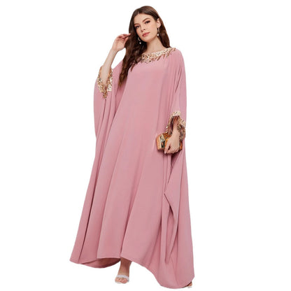 Middle East Women's Clothing Arabian Dress Robe European and American Large Size Elegant Dress Cross-border Wholesale