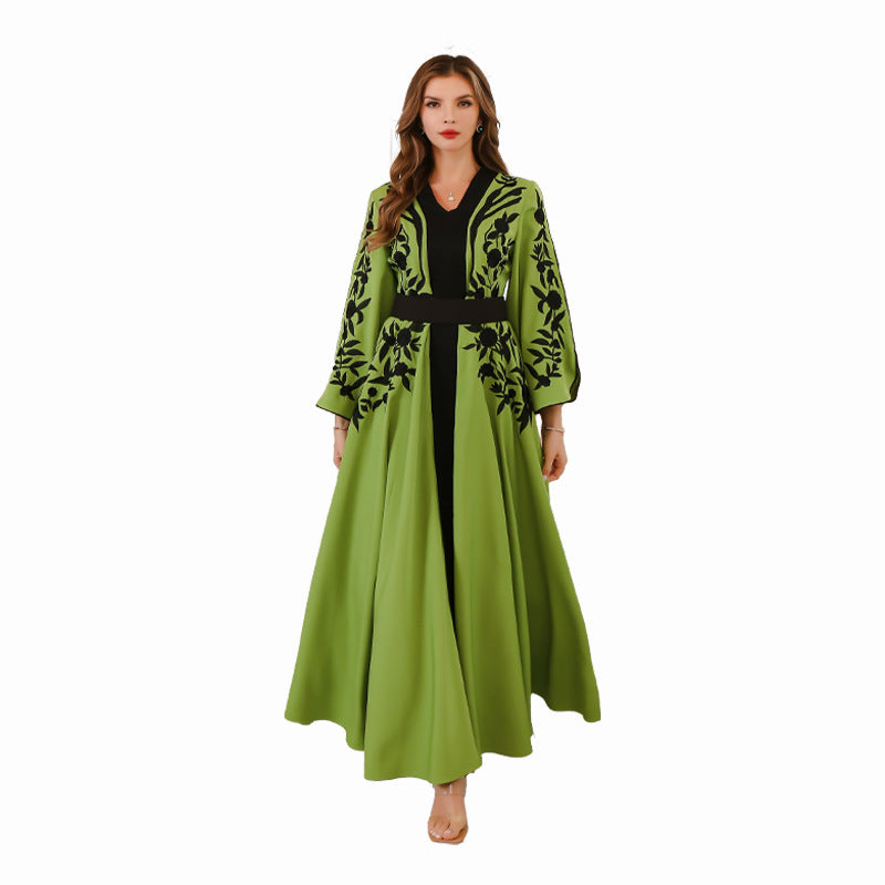 Cross-border Amazon Middle East Muslim robe women's clothing, Dubai abaya women's dress robe foreign trade wholesale 