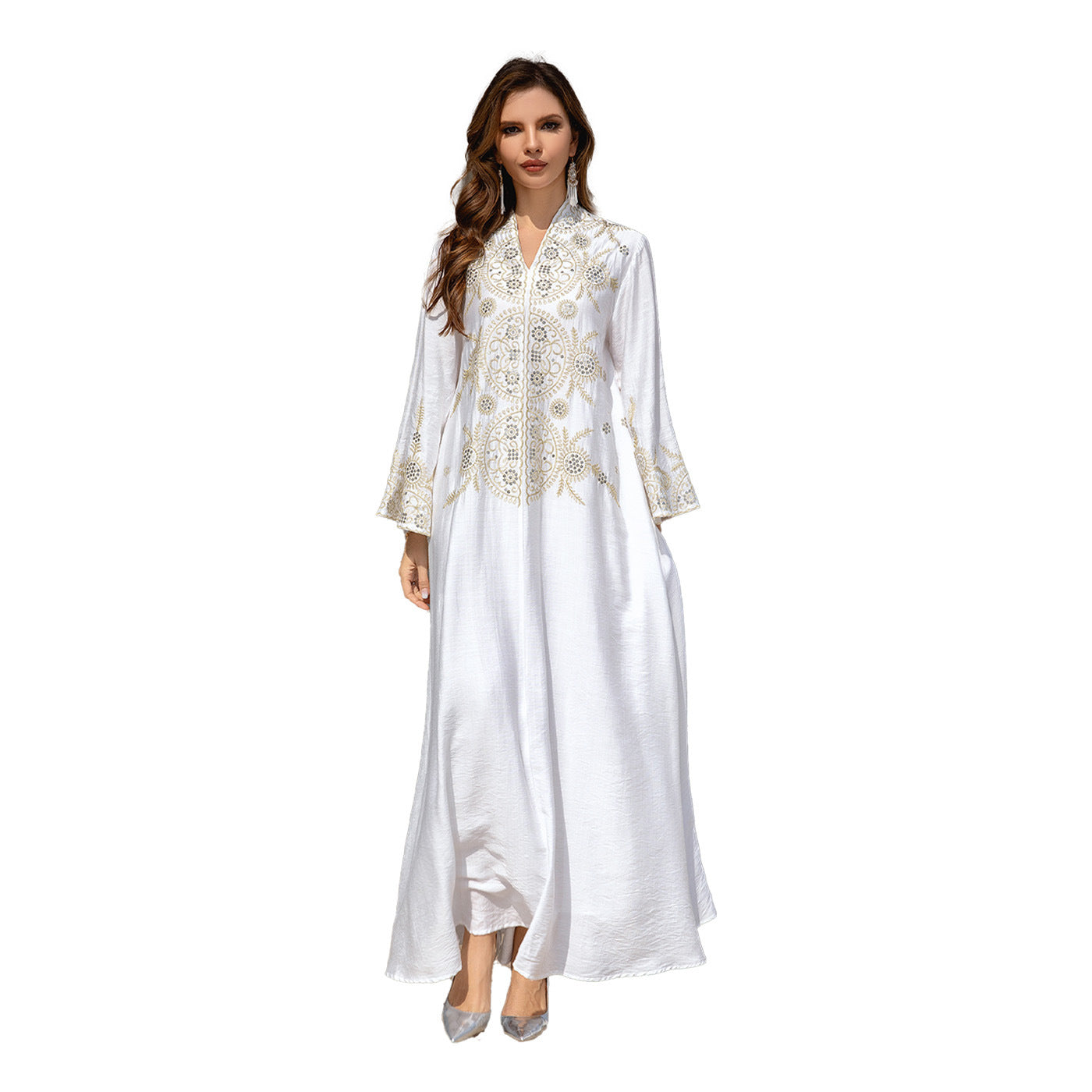 Europe, America, cross-border Muslim women's robes, Middle East, Dubai clothing, abaya embroidered robes, evening dresses, foreign trade